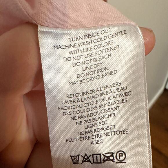 Maeve Light Pink Sheen‎ Bomber Jacket Women's Size Large front zip - Picture 6 of 11